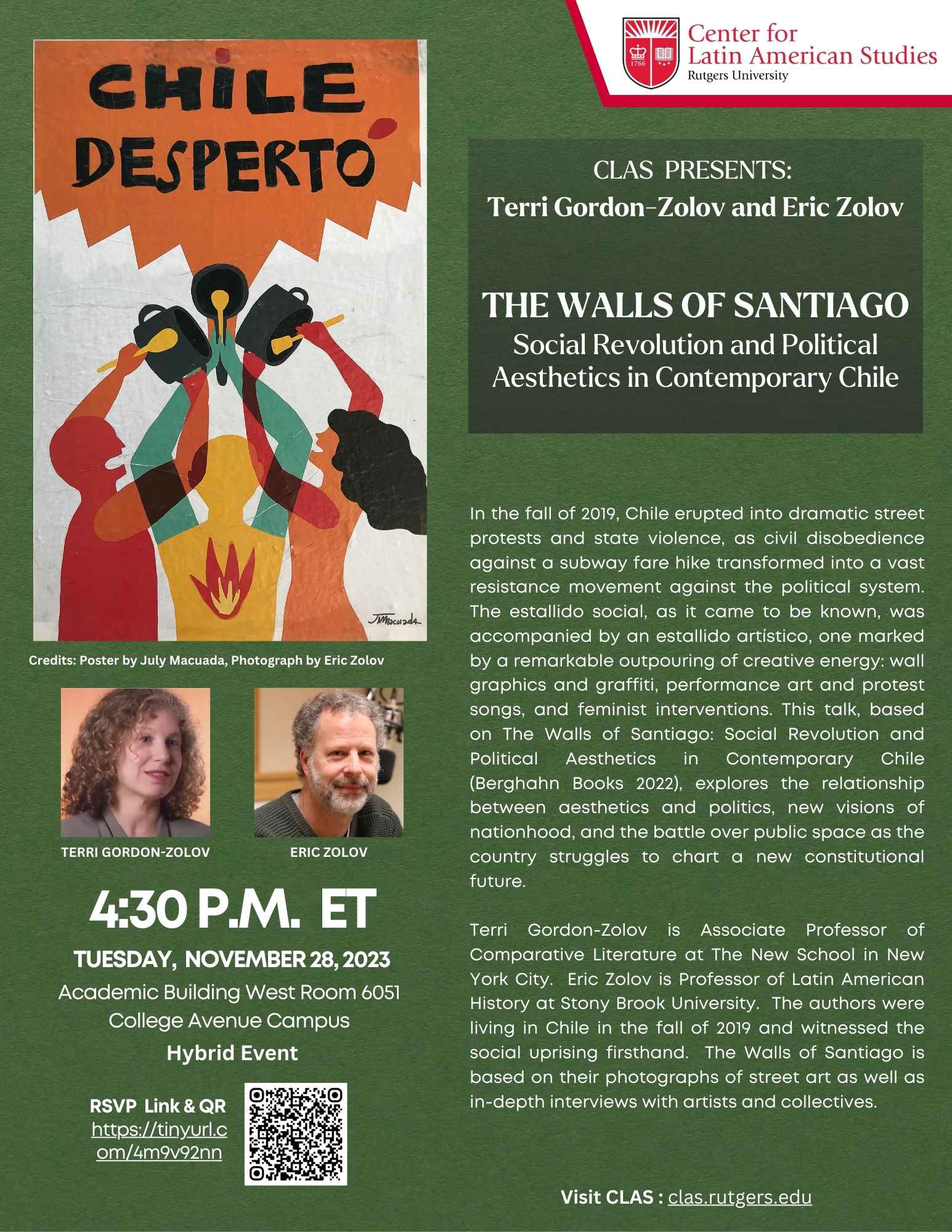 Final CLAS Presents Terri Gordon Zolov and Eric Zolov