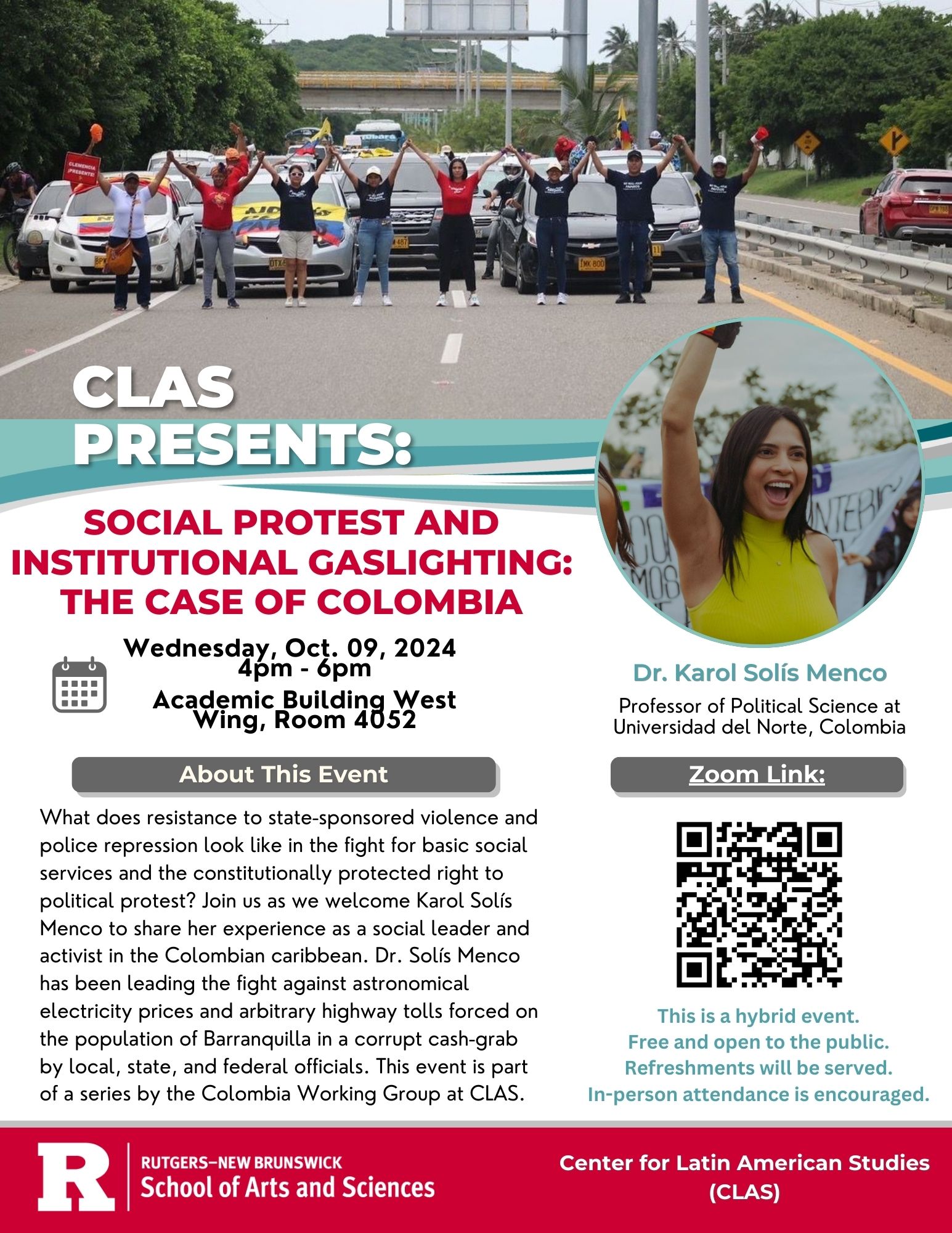 CLAS Event Wed. Oct. 9 202474