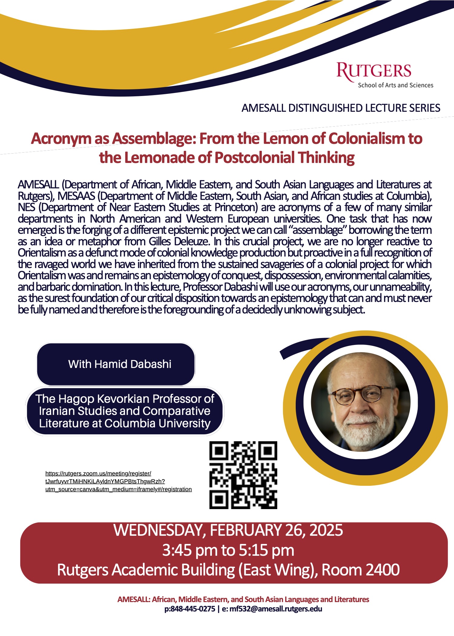 HAMID DABASHI FLYER