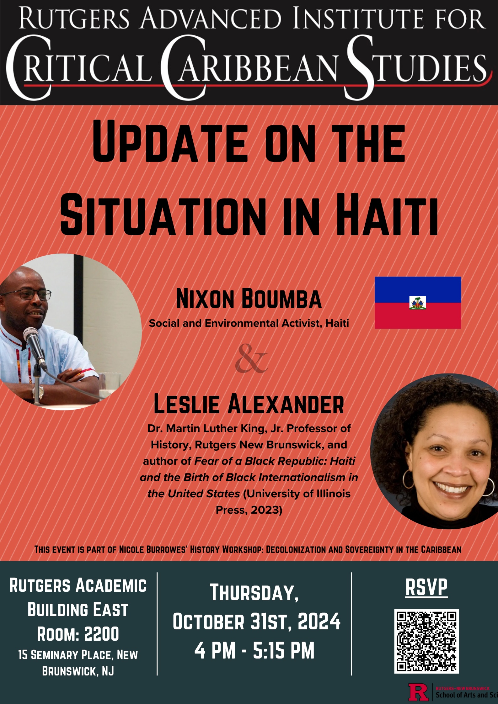 Update of the situation in Haiti event flyer