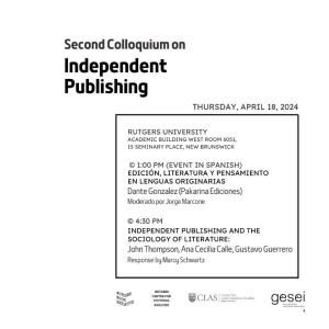 Second Colloquium On Independent Publishing