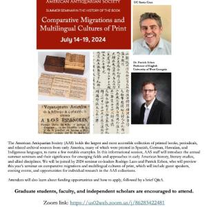 Informational Session: 2024 Summer Seminar in the History of the Book