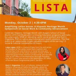 Amplifying Latinx Voices: A Hispanic Heritage Month Symposium on Social Work & Community Advancement